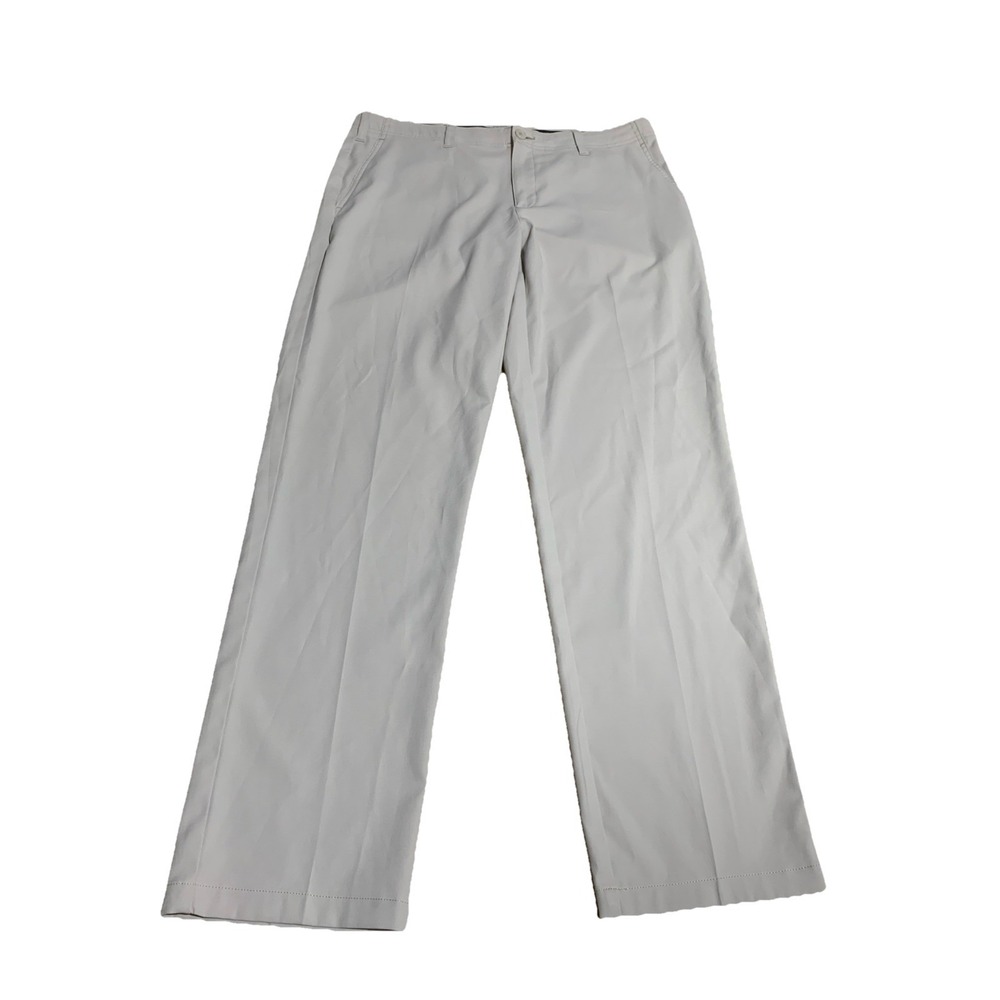 BCG Golf‎ Pants Mens Size 34x32 Beige Flat Front, Pockets, Straight Leg